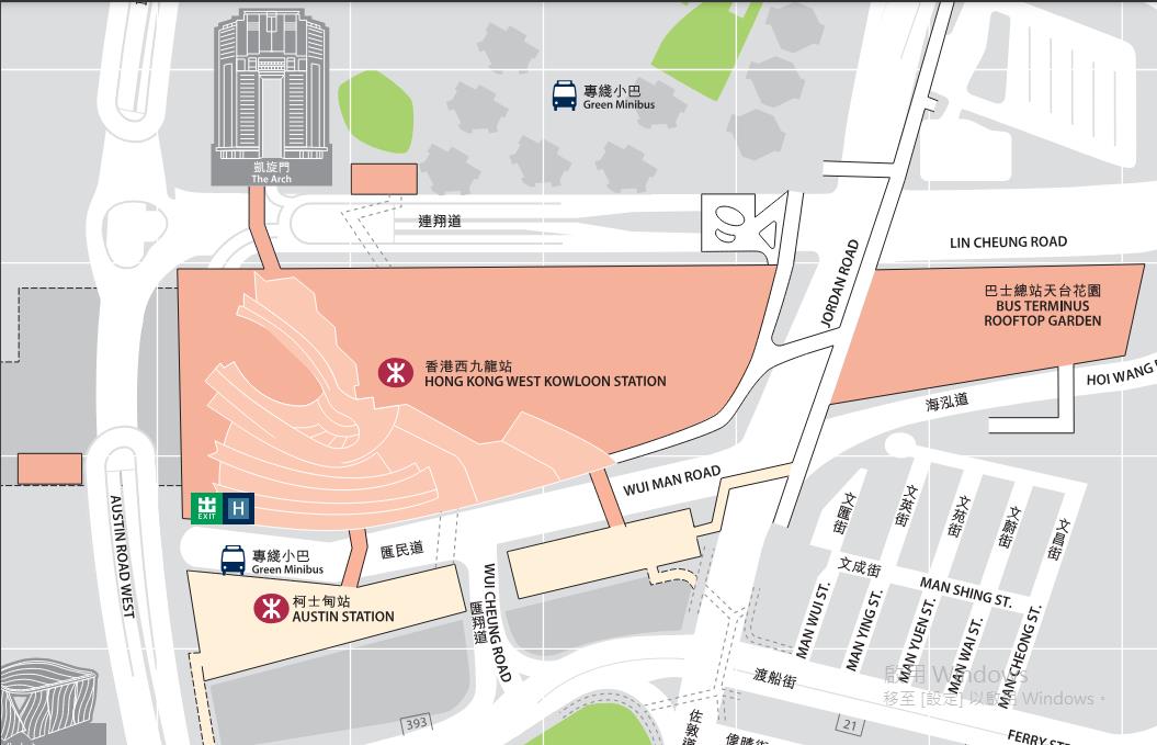 西九龍站專線小巴位置